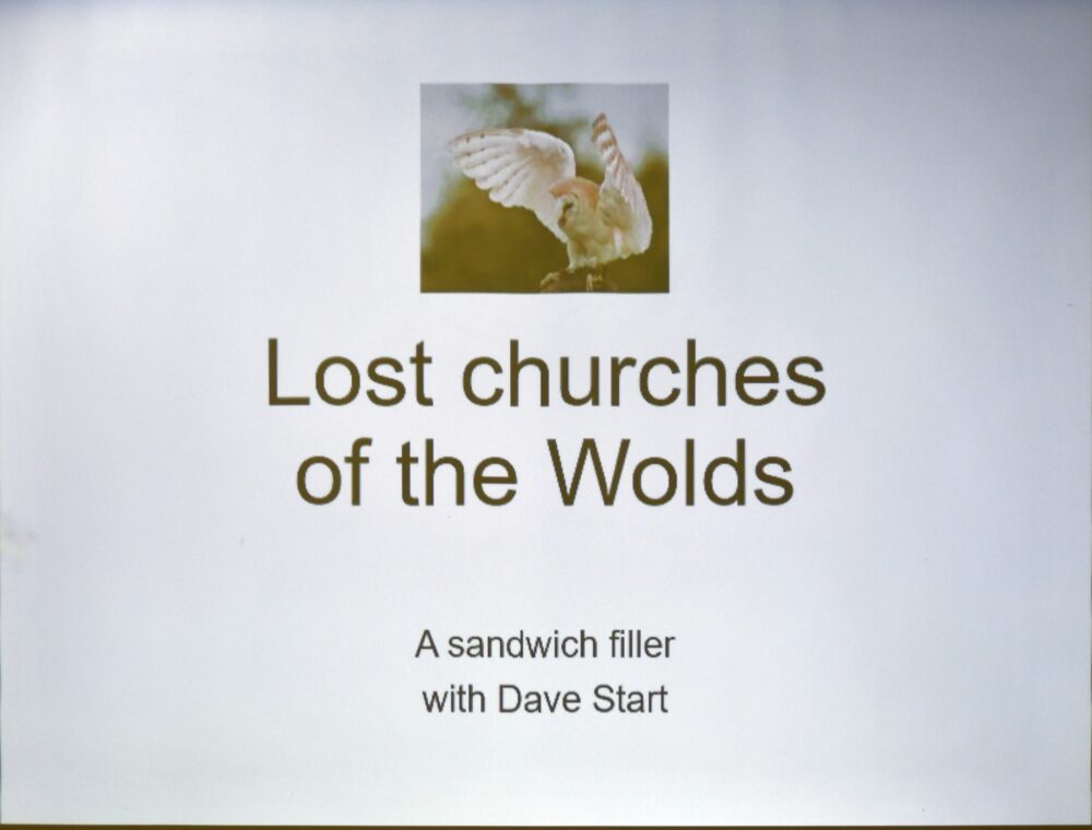 Lost churches of the Wold presnetation first slide